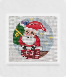Santa Chimney Ornament Needlepoint