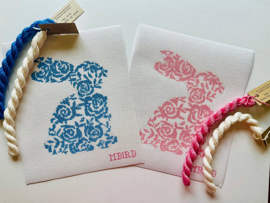 Floral Easter Bunny Needlepoint