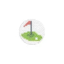 Golf Mini Round Needlepoint