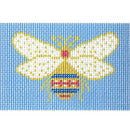 Bee Light blue background Needlepoint