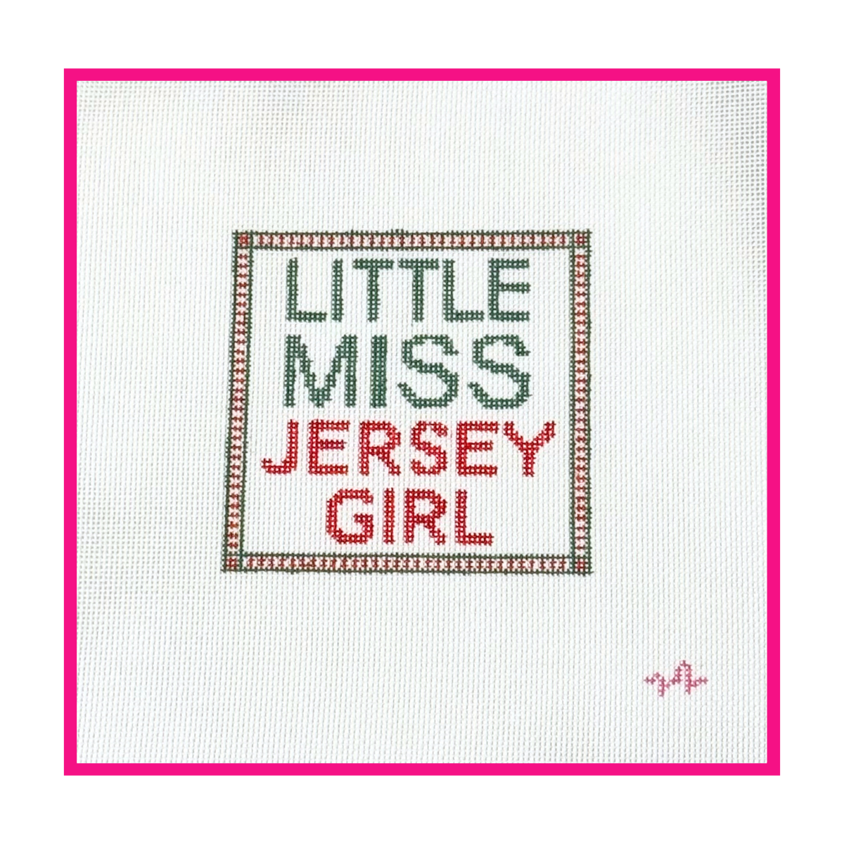 Little Miss Jersey Girl Needlepoint