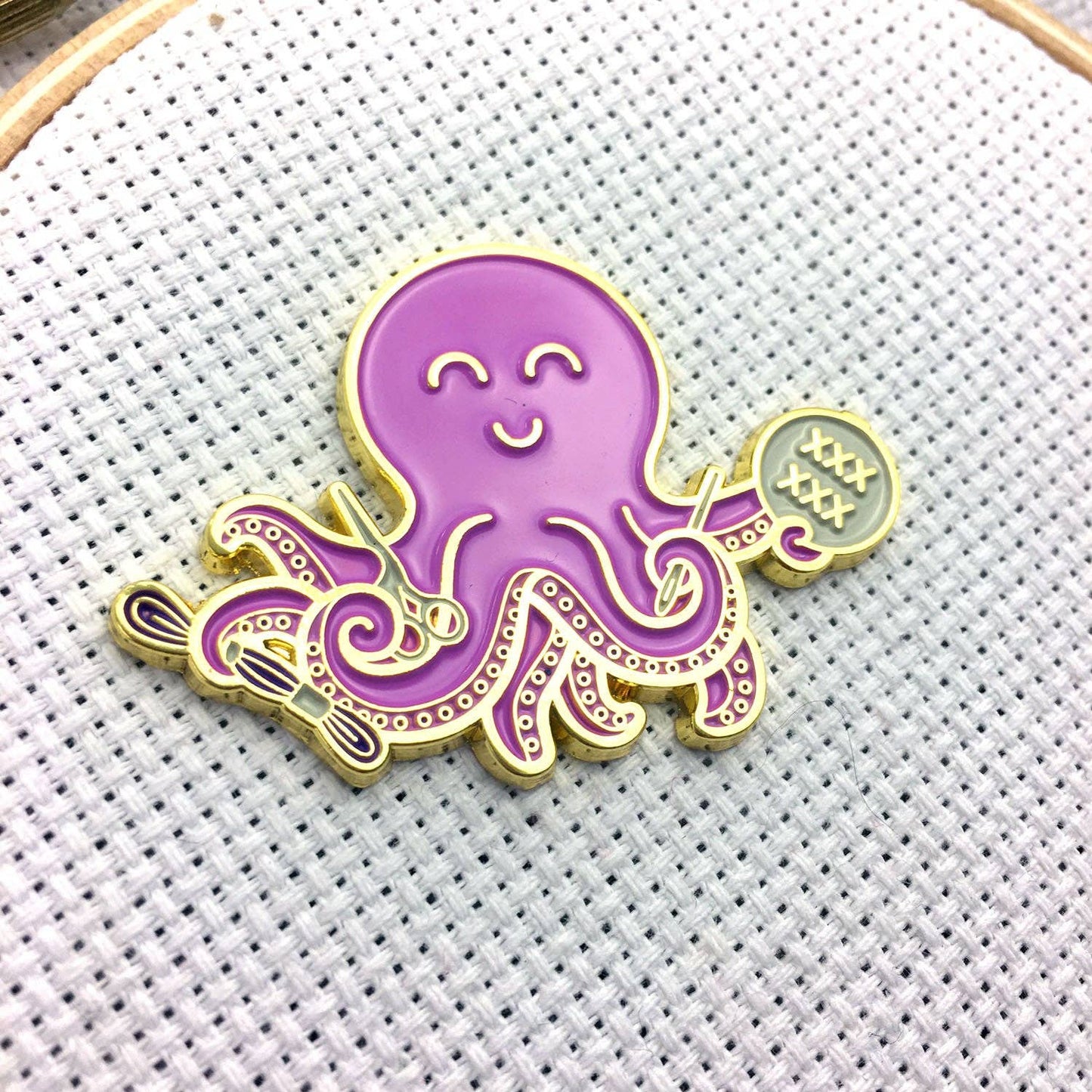Pink Octopus Needle Minder