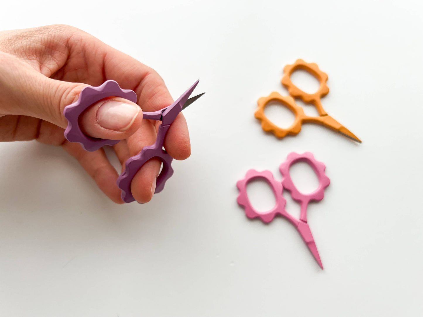 Small Flower scissors, tiny embroidery scissors: Ocean