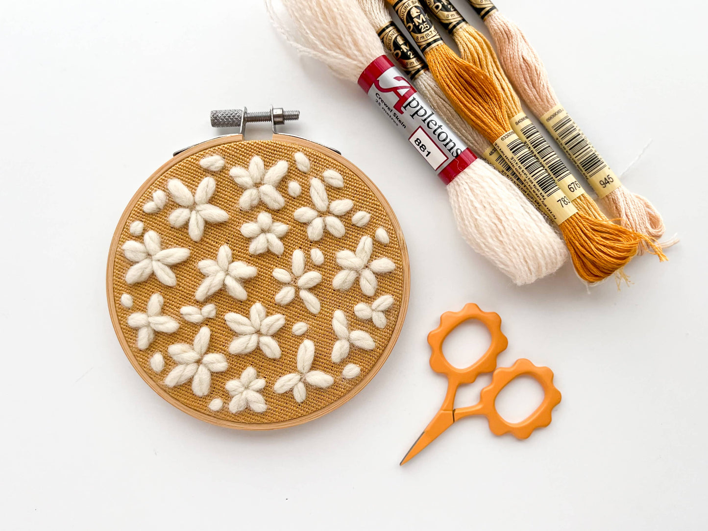 Small Flower scissors, tiny embroidery scissors: Ocean