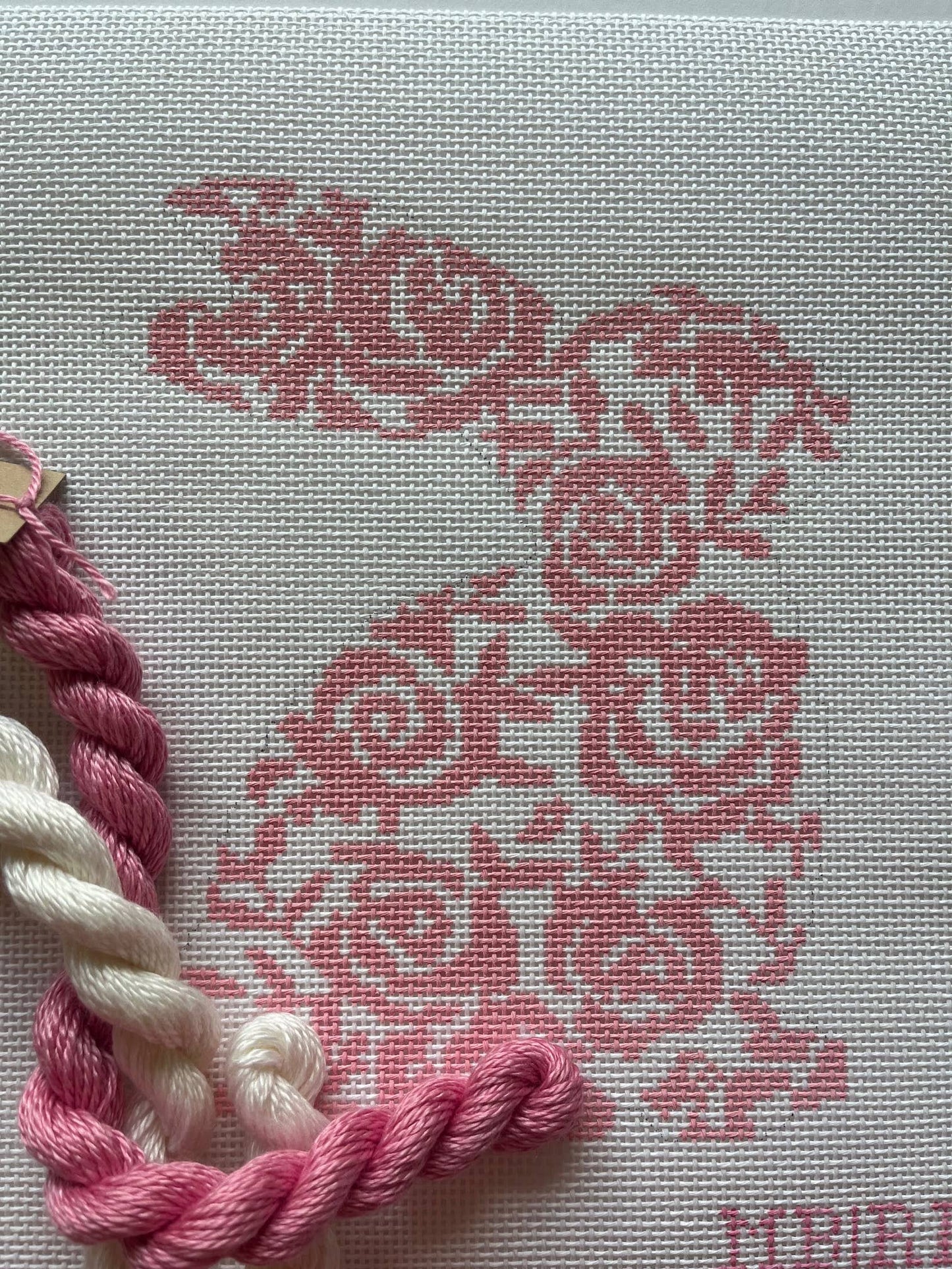 Pink Floral Easter Bunny