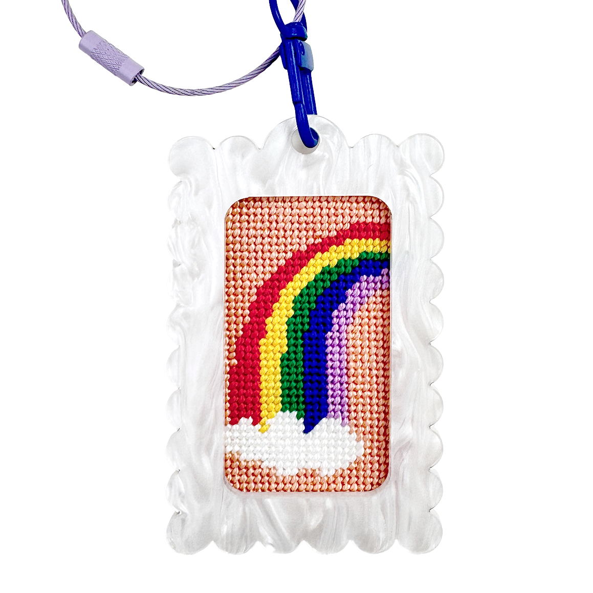 Rainbow 1.25"x 2.25" Mini Needlepoint Canvas
