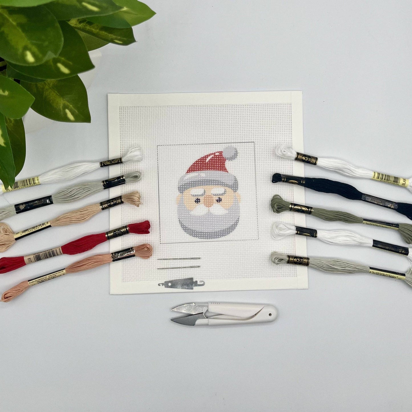 Santa Head Needlepoint Kit