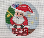 Santa Chimney Ornament Needlepoint