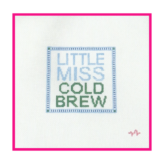 Little Miss Cold Brew Needlepoint