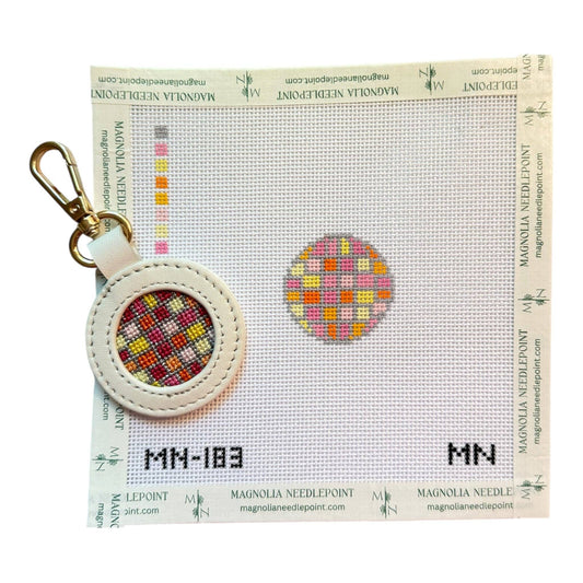 Pink Disco Ball Mini Needlepoint