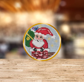 Santa Chimney Ornament Needlepoint