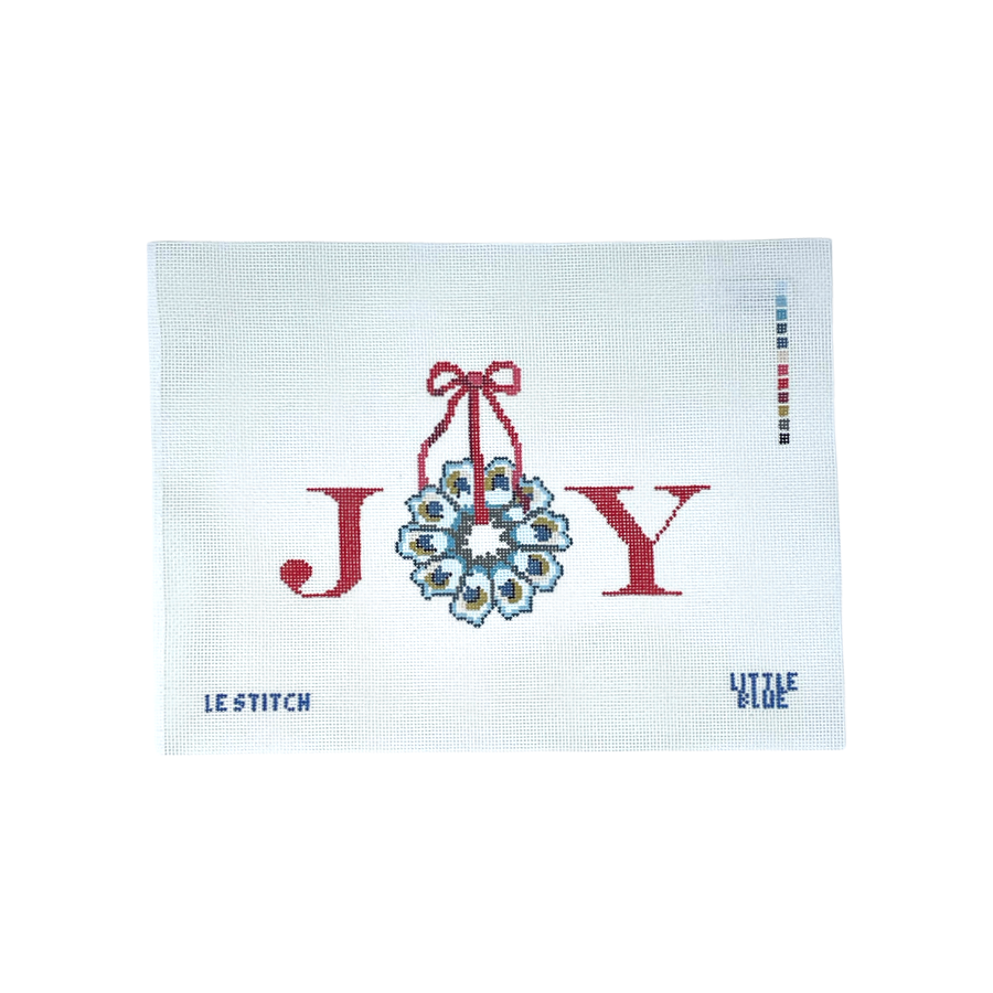 Joy Oyster Wreath Needlepoint