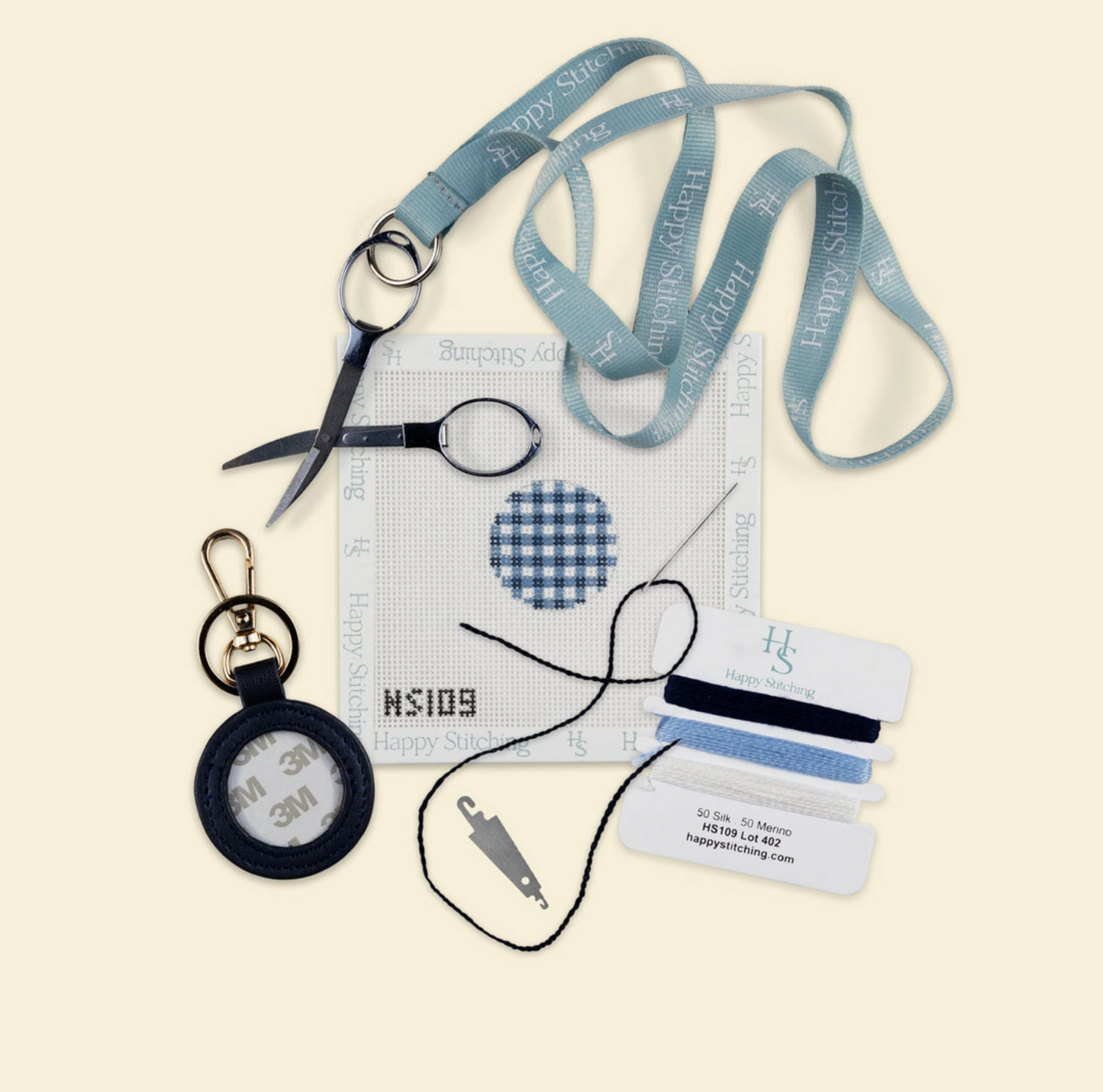 Plaid Circle Fob Kit