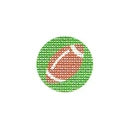 Football Mini Round Needlepoint