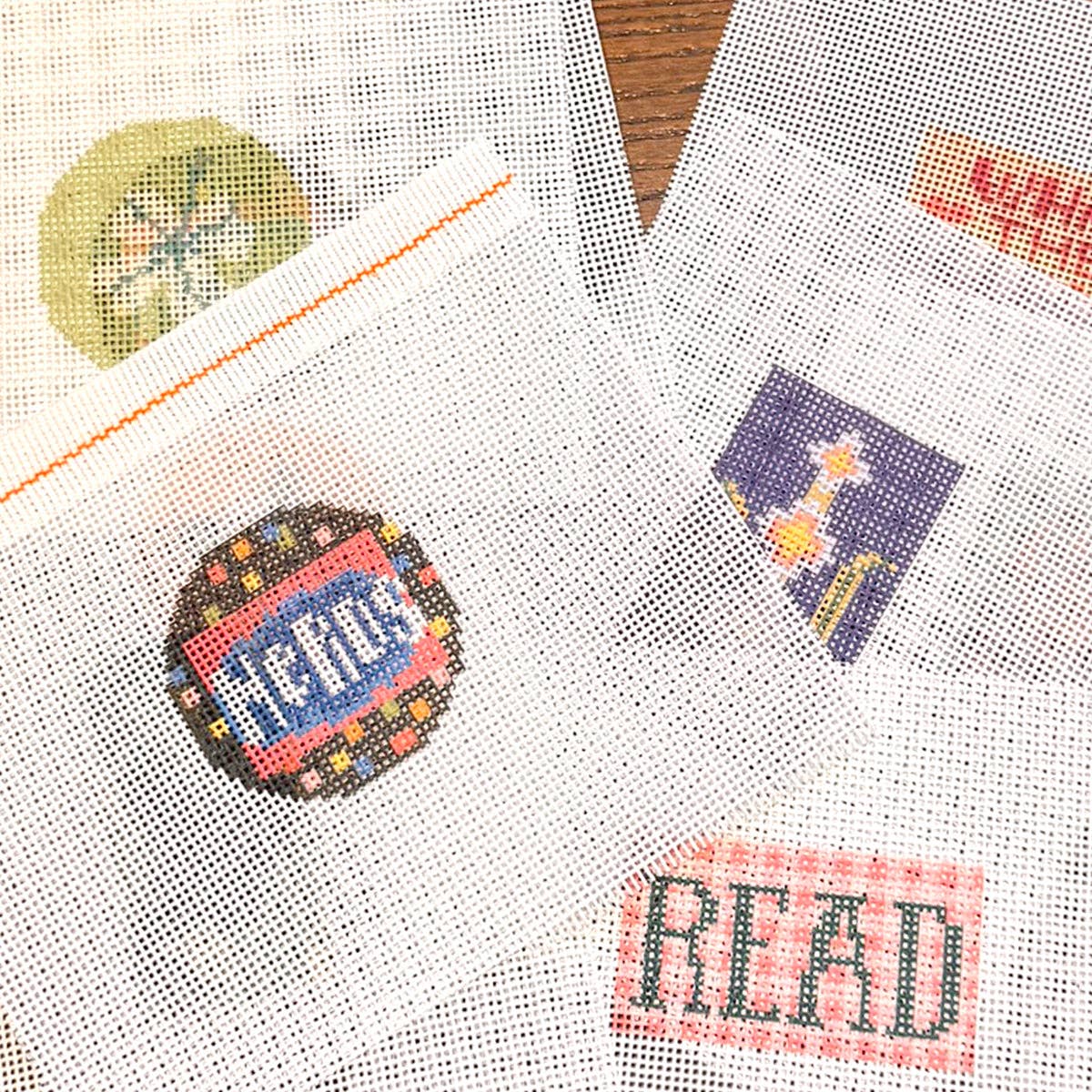 Plaid Read 1.25"x 2.25" Mini Needlepoint Canvas