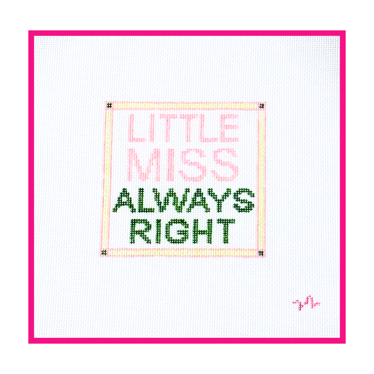 Little Miss Always Right Needlepoint