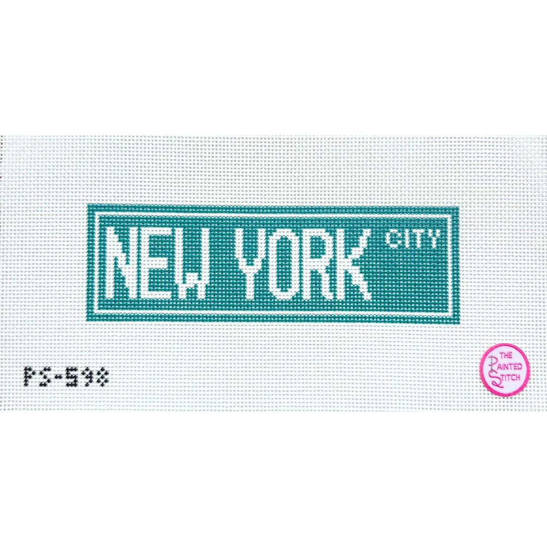 NYC Street Sign Needlepoint
