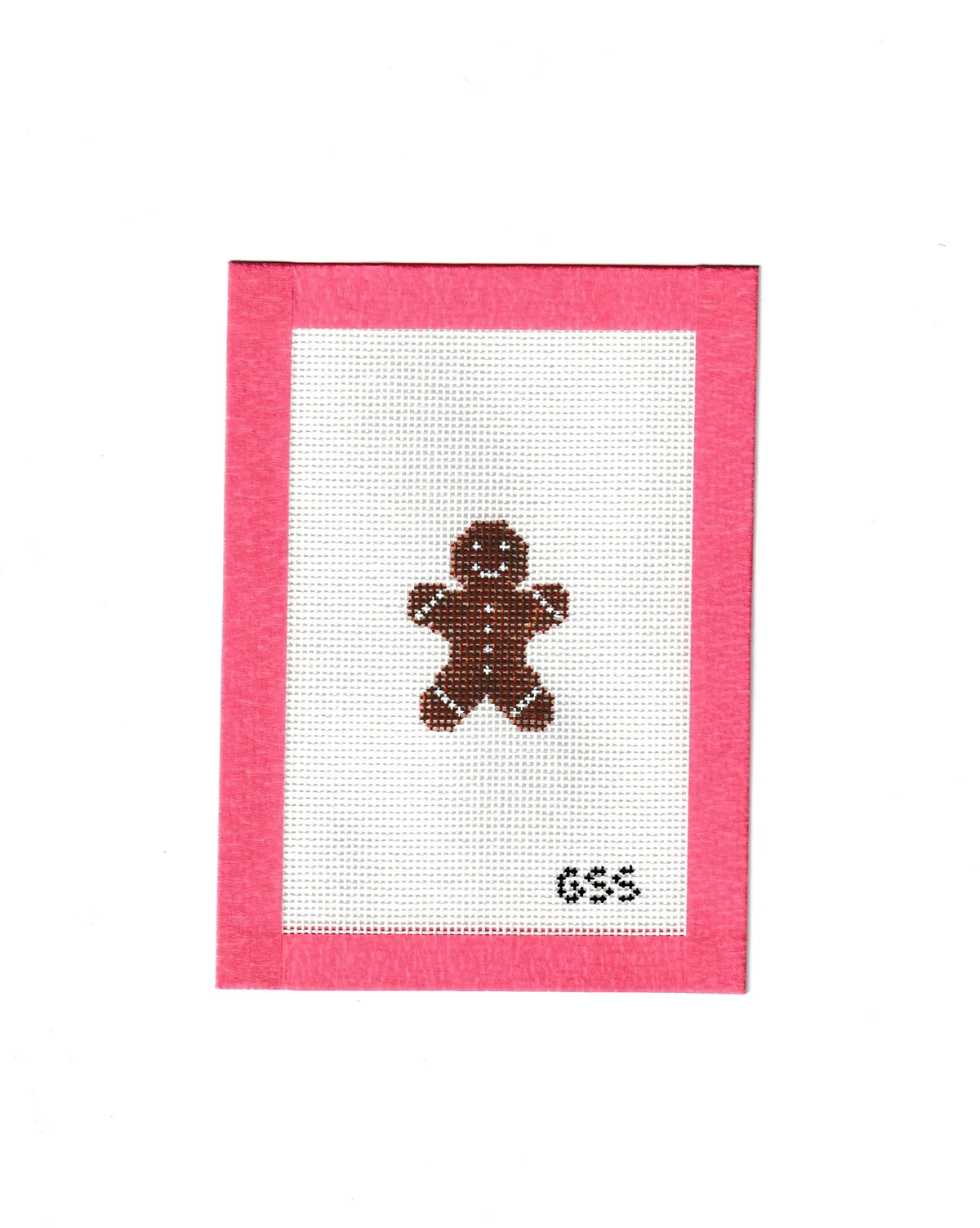 MIni Gingerbread Boy Needlepoint